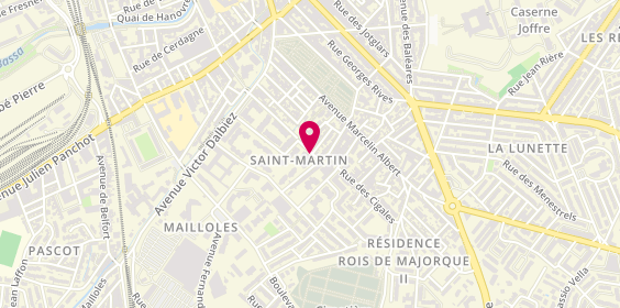 Plan de COLAS Isabelle, 30 Rue Auguste Rodin, 66000 Perpignan