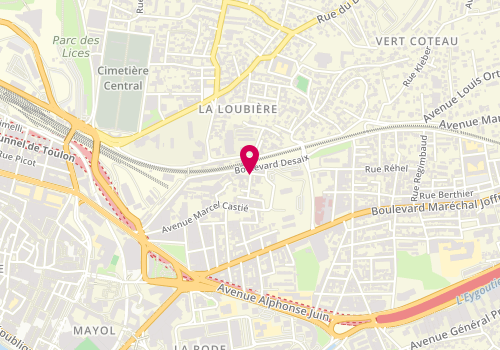 Plan de MILLIES-LACROIX Justine, 1 Rue Bosano, 83100 Toulon