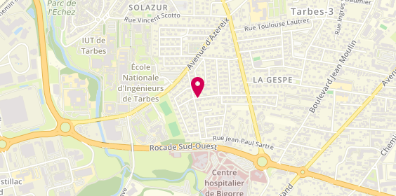 Plan de COUSTURES Joël, 21 Rue Maurice Utrillo, 65000 Tarbes