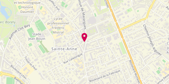 Plan de DUPRAT Caroline, 29 Rue Thieux, 13008 Marseille