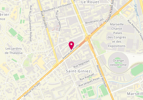Plan de TOTH Krisztina, 348 Avenue du Prado, 13008 Marseille