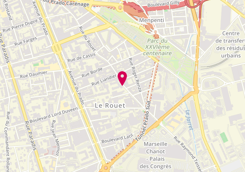 Plan de LIZON Aude, 158 Rue du Rouet, 13008 Marseille