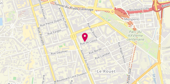 Plan de LONG-MARTEL Matthieu, 5 Rue de Cassis, 13008 Marseille
