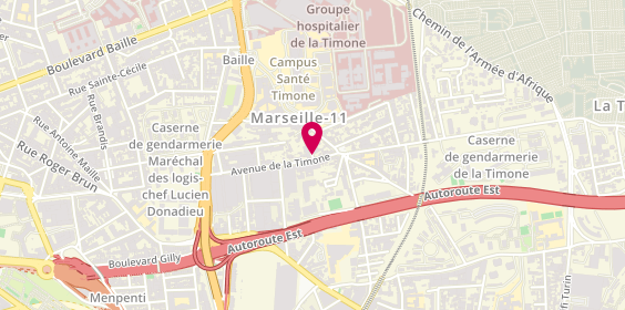 Plan de MARTIN DE LA Torre Lola, 63 Avenue de la Timone, 13010 Marseille