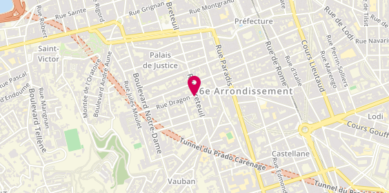 Plan de MONTES FONSECA Virginia, 82 Rue Breteuil, 13006 Marseille