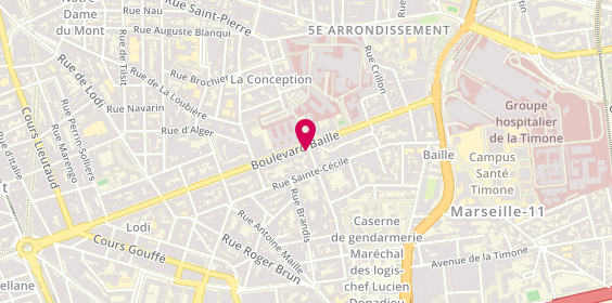 Plan de MARTIN-CHAMOIN Marine, 147 Boulevard Baille, 13005 Marseille