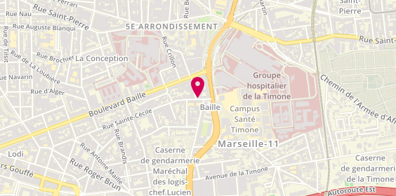 Plan de TAVARES DE OLIVEIRA JUCILENE, 205 A Rue Sainte Cécile, 13005 Marseille