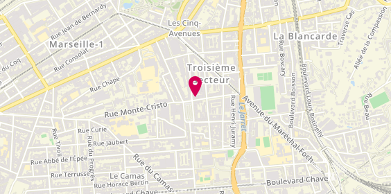 Plan de DARRABI Yasmine, 1 Rue des Orgues, 13004 Marseille