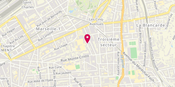 Plan de GRAVA François, 1 Rue Raspail, 13004 Marseille