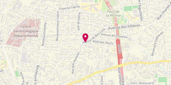 Plan de SAVINO Antoine, 8 Place de Bois Luzy, 13012 Marseille