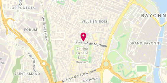Plan de HOURNEAU Maité, 24 Avenue de Marhum, 64100 Bayonne