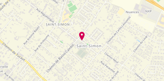 Plan de ALAUX Robin, 2 Place de l'Eglise Saint Simon, 31100 Toulouse