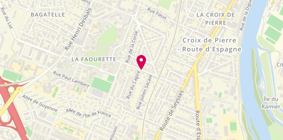 Plan de JACQUES Nadège, 35 Rue de la Faourette, 31100 Toulouse