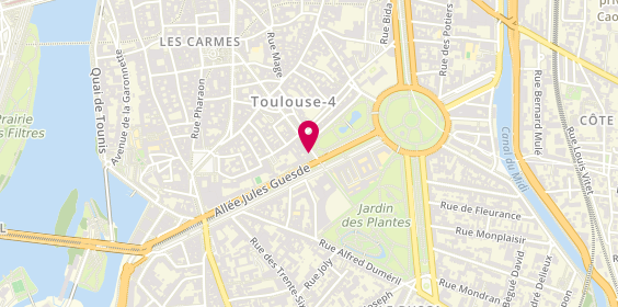 Plan de BERNUSSOU Audrey, 32 Rue Ozenne, 31000 Toulouse