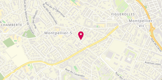 Plan de VERMAELEN Marianne, 1 Rue du Velay, 34070 Montpellier