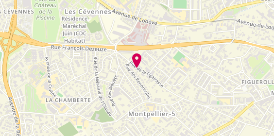 Plan de RODIERE Lucile, 16 Rue de la Figairasse, 34070 Montpellier