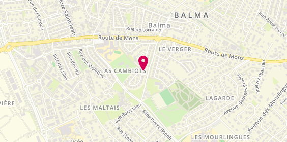 Plan de DAFFE Emmanuel, 1 Rue des Jeux Floraux, 31130 Balma