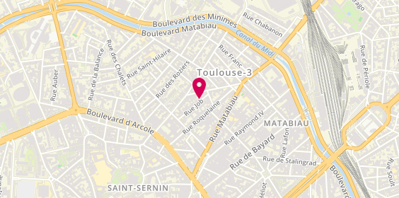 Plan de BARBIN Christel, 33 Rue Job, 31000 Toulouse