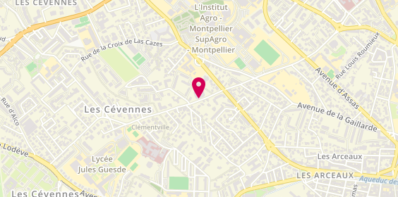 Plan de DUPRIELLE Pierre, 722 Rue de Las Sorbes, 34070 Montpellier