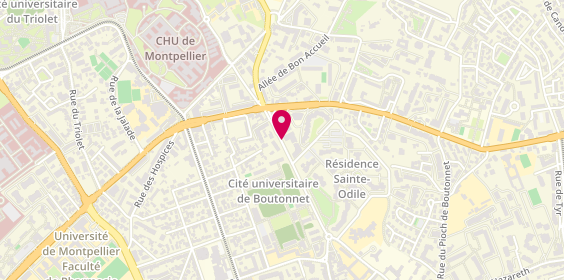 Plan de LEONHARD Nathalie, 372 Route de Mende, 34090 Montpellier
