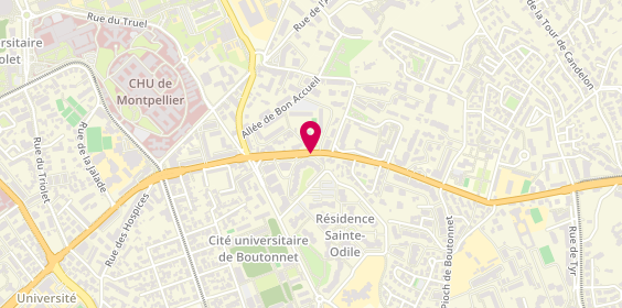 Plan de BARBIERI Nadia, 68 Avenue de la Justice de Castelnau, 34090 Montpellier