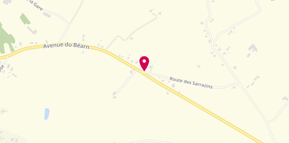 Plan de BIDEGAIN Florence, 33 Route des Sarrazins, 40360 Pomarez