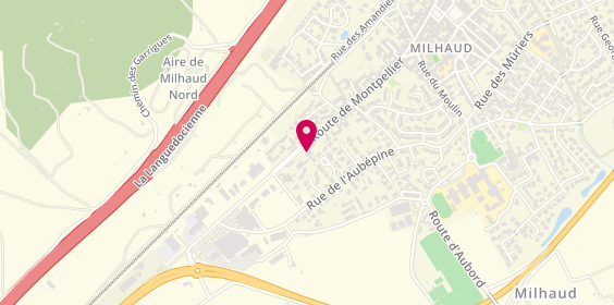 Plan de BARRAL Coralie, 75 Bis Route de Montpellier, 30540 Milhaud