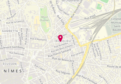 Plan de RIVES Nathalie, 30 Rue Catinat, 30000 Nîmes