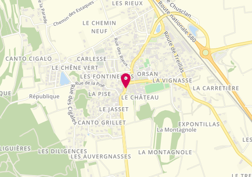 Plan de JANIGA Michel, 31 Route du Camp de César, 30200 Orsan