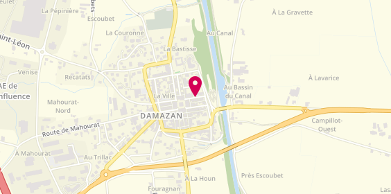 Plan de ROUMAT Joana, 10 Rue de l'Église, 47160 Damazan