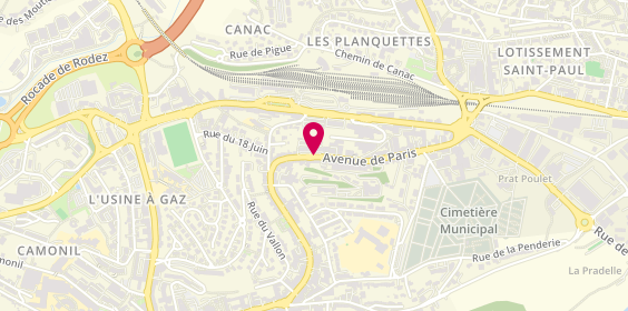 Plan de COUDERC-SOUNILLAC Sylvie, 25 Avenue de Paris, 12000 Rodez