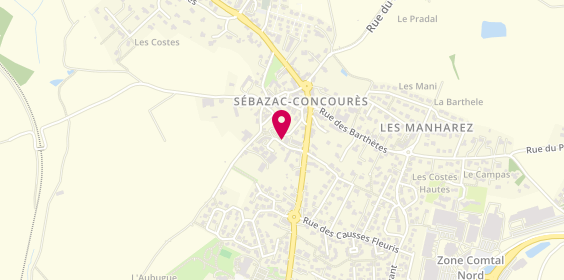Plan de LESCURE Sandie, 9 Quartier des Tourettes, 12740 Sébazac-Concourès
