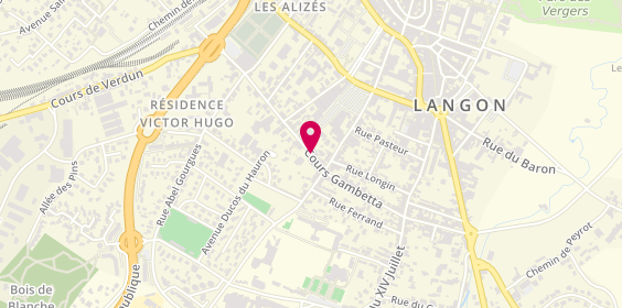 Plan de VIALA Karine, 82 Cours Gambetta, 33210 Langon