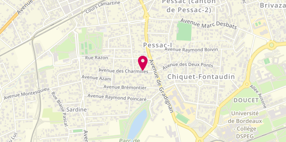 Plan de LASSEUR Paul, 33 Rue des Charmilles, 33600 Pessac
