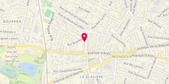 Plan de GOUDET Axelle, 133 Rue Mac Carthy, 33200 Bordeaux