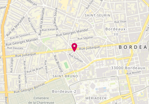 Plan de QUENUM Pauline, 33 Rue Nauville, 33000 Bordeaux