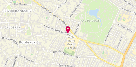 Plan de MOREL Sandrine, 11 Avenue Louis Barthou, 33200 Bordeaux