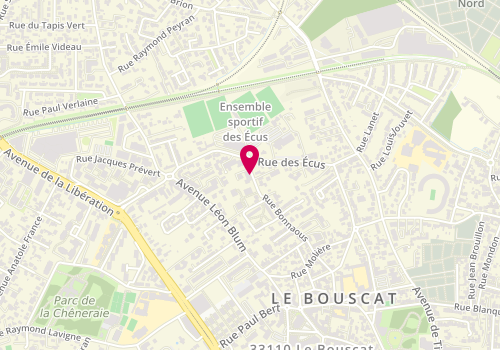 Plan de BOURDERY Franck, 88 Rue Bonnaous, 33110 Le Bouscat