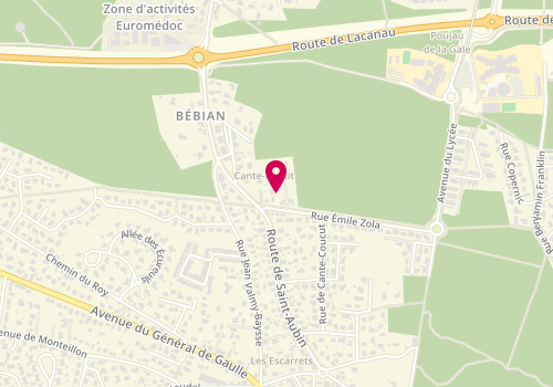 Plan de BERTIN Manon, 2 Bis Rue Emile Zola, 33160 Saint-Aubin-de-Médoc