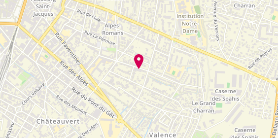 Plan de VERBIST Nicolas, 26 Rue Thiers, 26000 Valence