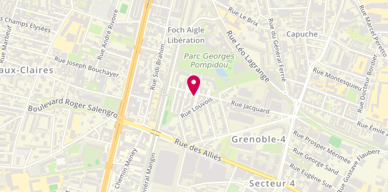 Plan de BERGERON Noémie, 8 Rue Jean Giono, 38100 Grenoble