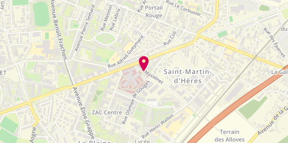 Plan de JAUBERT Anouck, 6 Rue Massenet, 38400 Saint-Martin-d'Hères