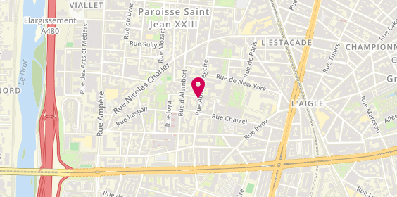 Plan de PRADEL-MICHEL Marie Hélène, 86 Rue Abbé Grégoire, 38000 Grenoble