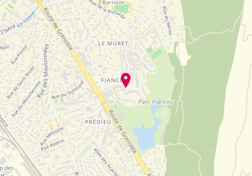 Plan de Kiné Fiancey, 2 Rue du Fournet, 38120 Saint-Égrève