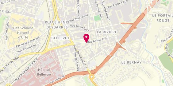 Plan de MIALON Charlotte, 12 Rue Amouroux, 42100 Saint-Étienne