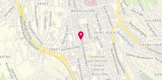 Plan de TROUILLET Laurine, 20 Rue du 11 Novembre, 42100 Saint-Étienne