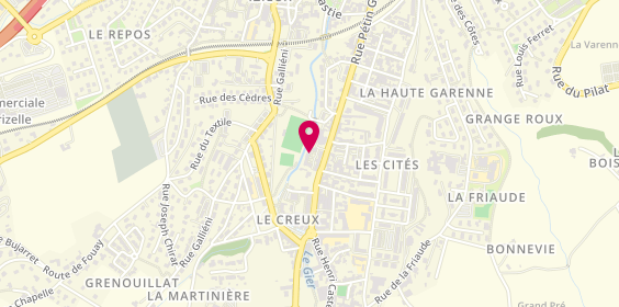 Plan de Masseur Kinesitherapeute, 136 D Rue Petain Gaudet, 42400 Saint-Chamond