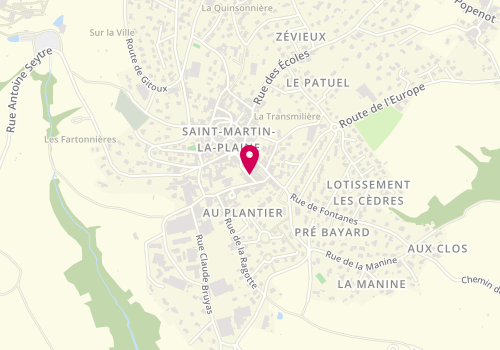 Plan de CLÉMENT Laurine, 6 Rue de la Cure, 42800 Saint-Martin-la-Plaine