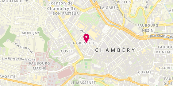 Plan de HUET Elodie, 120 Rue Paul Bert, 73000 Chambéry