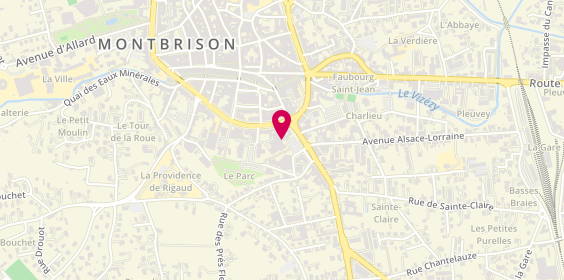 Plan de AURIA Joris, 6 Place des Comtes du Forez, 42600 Montbrison